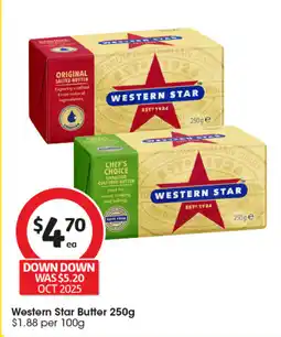 Coles Western star butter 250g offer