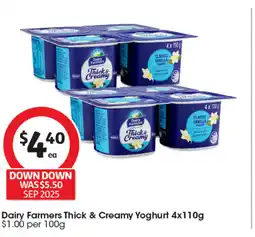 Coles Dairy farmers thick & creamy yoghurt offer
