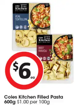 Coles Coles kitchen filled pasta offer