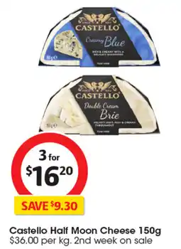 Coles Castello half moon cheese offer