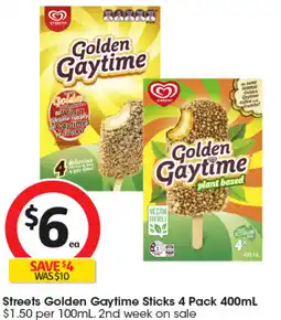 Coles Streets golden gaytime sticks offer