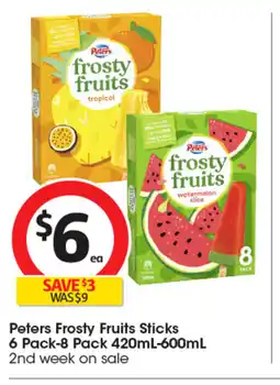 Coles Peters frosty fruits sticks offer