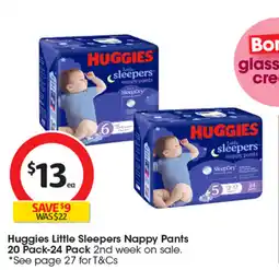 Coles Huggies little sleepers nappy pants offer