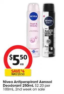 Coles Nivea antiperspirant aerosol deodorant offer