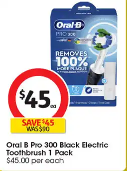 Coles Oral b pro 300 black electric toothbrush offer
