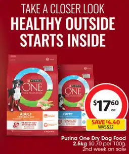 Coles Purina one dry dog food offer