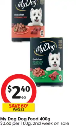 Coles My dog dog food 400g offer