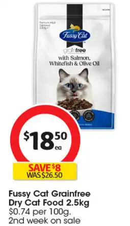 Coles Fussy cat grainfree dry cat food offer