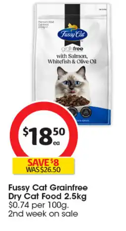 Coles Fussy cat grainfree dry cat food 2.5kg offer