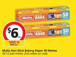 Coles Multix non stick baking paper offer