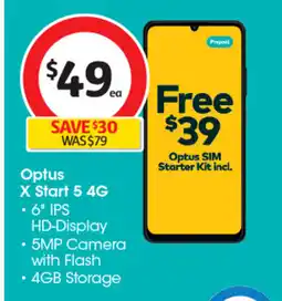 Coles Optus x start 5 4g offer