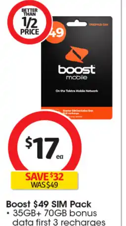 Coles Boost $49 SIM Pack offer