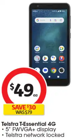 Coles Telstra t-essential 4g offer