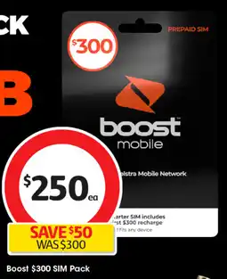 Coles sim card Boost mobile offer