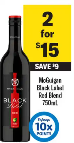 Coles Mcguigan black label red blend offer