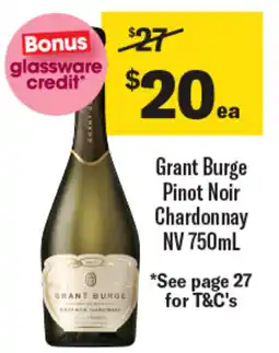 Coles Grant burge pinot noir chardonnay nv offer