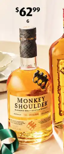 ALDI Monkey shoulder blended scotch whisky 700ml offer