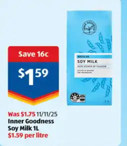 ALDI Inner goodness soy milk offer