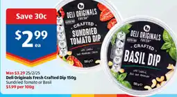 ALDI Deli originals fresh crafted dip 150g offer