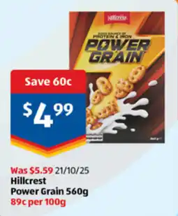 ALDI Hillcrest power grain 560g offer