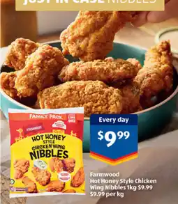 ALDI Farmwood hot honey chicken wing nibbles offer
