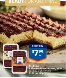 ALDI Food envy italian family dessert offer