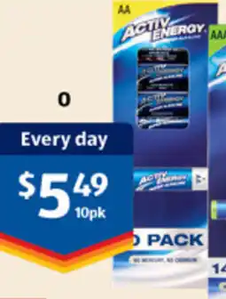 ALDI Activ energy aa mignon core batteries offer