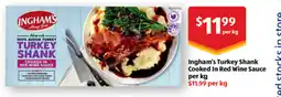 ALDI Ingham's turkey shank cooked in red wine sauce offer