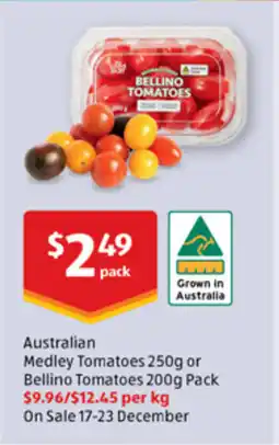 ALDI Australian medley tomatoes or bellino tomatoes offer