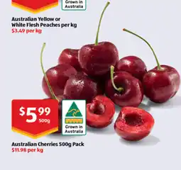 ALDI Australian cherries 500g pack offer