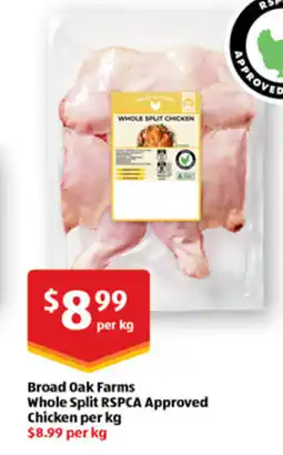 ALDI Broad oak farms whole split rspca approved chicken s offer
