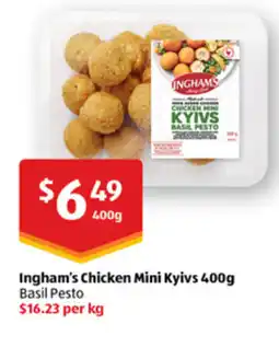 ALDI Ingham's Chicken Mini Kyivs offer