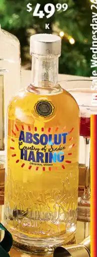 ALDI Absolut vodka limited edition 700ml offer