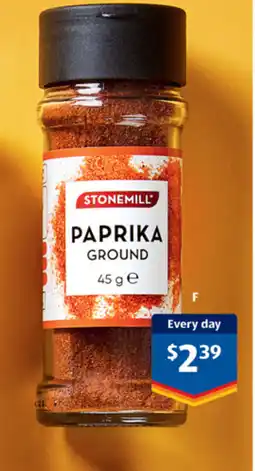 ALDI Stonemill paprika ground offer