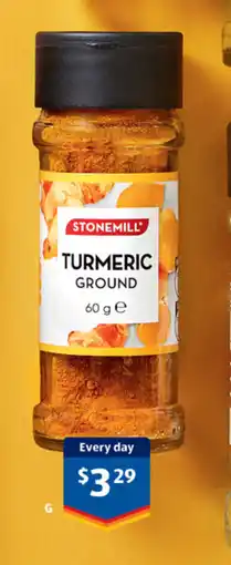 ALDI Stonemill turmeric ground offer