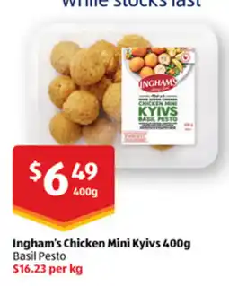 ALDI Ingham's Chicken Mini Kyivs offer