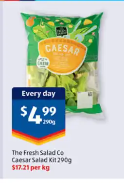 ALDI The fresh salad co caesar salad kit 290g offer