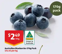ALDI Australian Blueberries 170g Pack offer