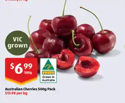ALDI Australian cherries 500g pack offer