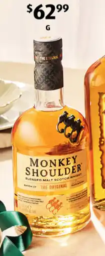 ALDI Monkey shoulder blended scotch whisky 700ml offer
