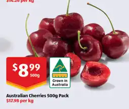 ALDI Australian cherries 500g pack offer