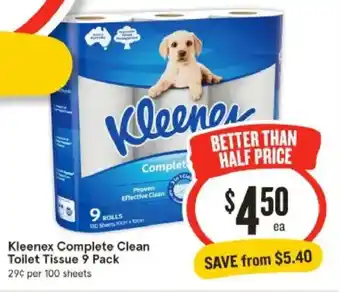 Kleenex complete clean toilet tissue