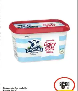 IGA Devondale spreadable butter 500g offer