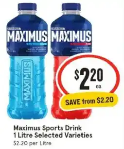 IGA Maximus sports drink offer