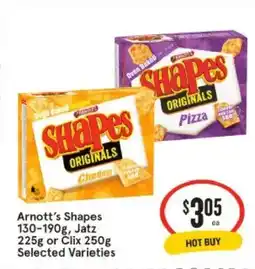 IGA Arnott's Shapes , Jatz 225 or Clix offer