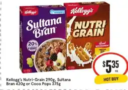 IGA Kellogg's nutri-grain , sultana bran or coco pops offer