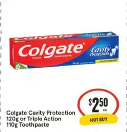 IGA Colgate cavity protection or triple action toothpaste offer