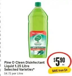 IGA Pine o cleen disinfectant liquid offer
