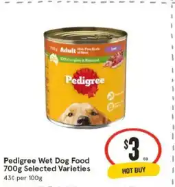IGA Pedigree Wet Dog Food 700g Selected Varieties offer