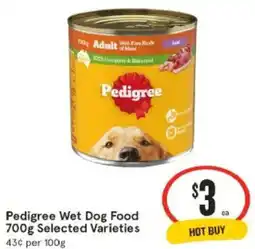 IGA Pedigree Wet Dog Food offer